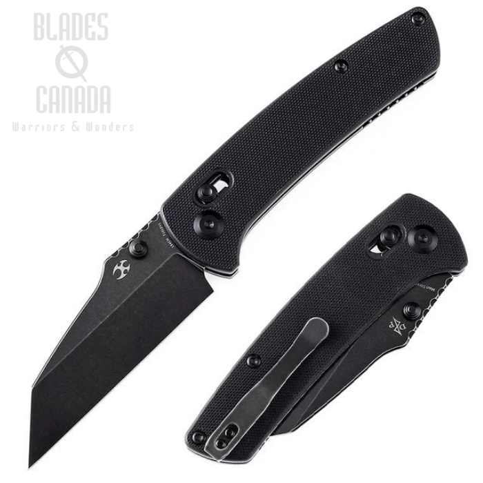 Kansept Main Street Crossbar Lock Folding Knife, 154CM Black, G10 Black, T1015V1